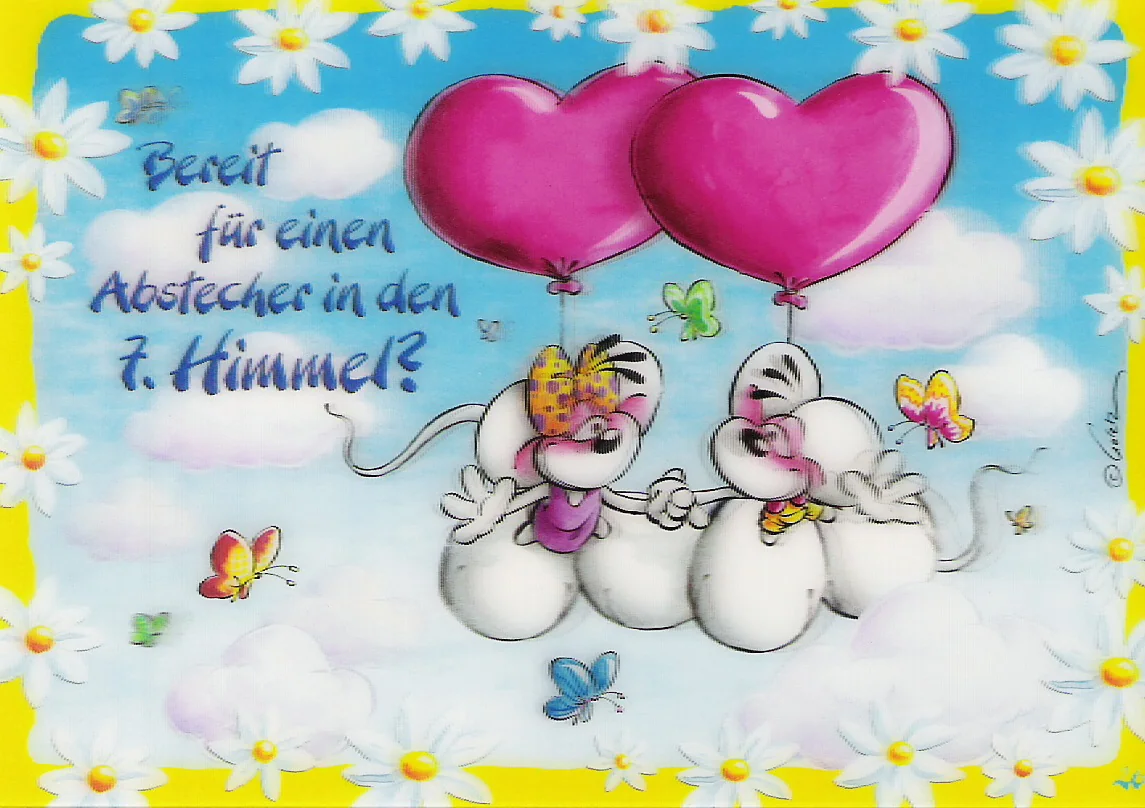 A 3D postcard featuring Diddl