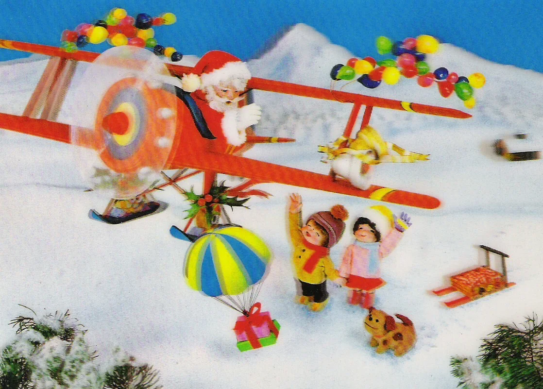 A winter holiday 3D postcard