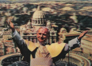 3D lenticular postcard – Pope John Paul II